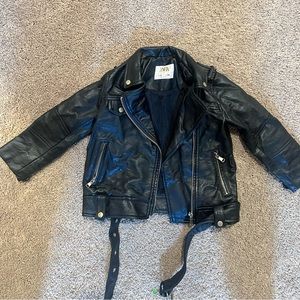 Zara girl leather jacket, size 5/ 110 cm